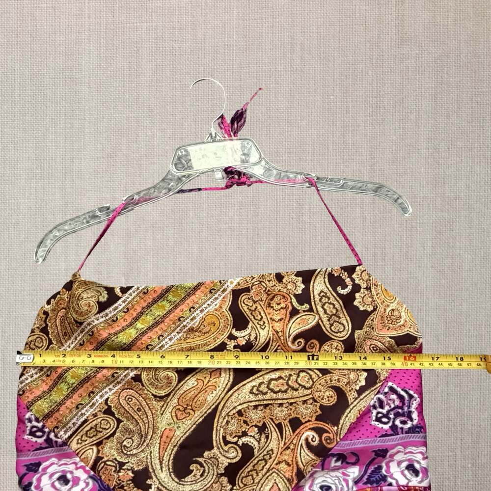 Free People Paisley Patchwork Wide Leg Halter Jumpsuit Boho Festival Hippie - S - Picture 6 of 9